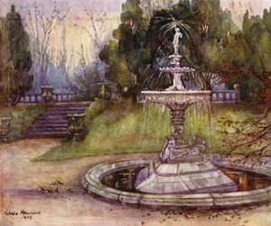 Lodge de St Katharine, parc Regent (lithographie en couleur) - Lady Victoria Marjorie Harriet Manners