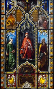 Le triomphe de Dante, vitrail de Giuseppe Bertini, Musée Poldi Pezzoli, Milan