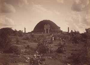 Vue générale de Sanchi Tope depuis le nord - Lala Deen Dayal