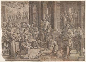 Saint Jean et Saint Pierre guérissant le paralytique - Lambert Suavius