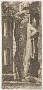 Saint Philippe, debout avec la main gauche sur la hanche et la main droite reposant sur sa tête