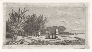 Homme et garçon au bord d