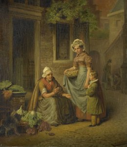 Femme vendant des légumes - Lambertus Johannes Hansen