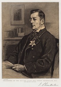 Célébrités du jour, le très honorable Joseph Chamberlain, MP