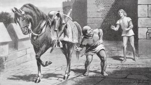 Sa mère envoya à Gareth un beau cheval et une armure fine