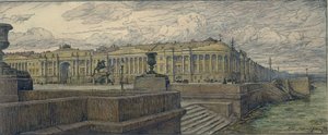 La place du Sénat à Saint-Pétersbourg, 1904 - Lanceray