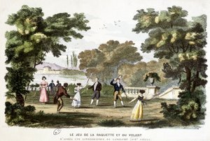 Jeux anciens : le jeu de raquette et volant, ancêtre du badminton, d