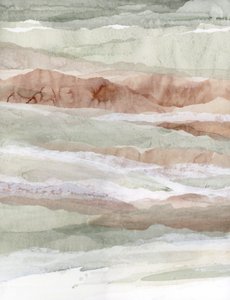 Des couches de montagnes aux teintes douces