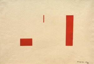 Sans titre (Collage rouge / Image collée rouge) - Laszlo Moholy Nagy