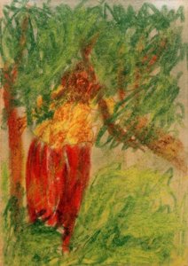 Sans titre (Femme debout sous un arbre) - Laszlo Moholy Nagy