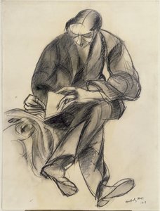 Figure assise lisant, 1919 - Laszlo Moholy Nagy