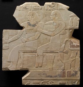 Couple assis : Ancêtres de Mentuemhat, vers 667-647 av. J.-C. - Late Period Egyptian