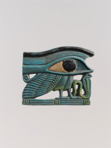 Amulette œil Wedjat, 525-332 av. J.-C. (faïence verte) - Late Period Egyptian