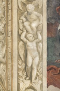 Putti, décorations autour des fenêtres - Lattanzio Gambara
