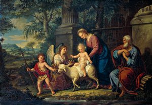 La Sainte Famille avec Saint Jean-Baptiste - Lattanzio Querena
