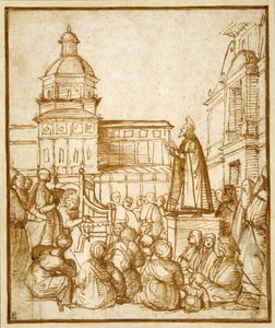 Saint Marc prêchant sur la place - Lattanzio da (attr. to) Rimini