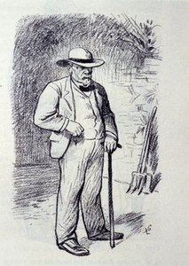 Portrait de Louis Pasteur (1822-1895) dans sa propriété à Villeneuve-l
