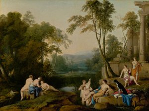 Diane et ses nymphes dans un paysage, 1644