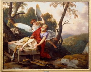 Abraham sacrifiant son fils Isaac Peinture de Laurent de La Hyre (1606-1656) 1650 Reims, musée Saint Denis