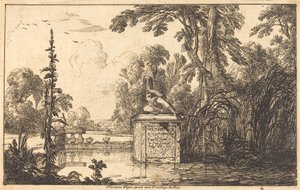 Bassin dans un jardin à la française - Laurent de la Hyre