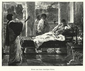 Scène de la vie dans la Rome antique (gravure) - Lawrence (after) Alma Tadema