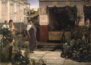Un marché aux fleurs romain - Lawrence Alma Tadema