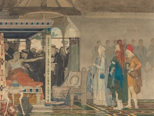 Frédégonde au chevet de la mort de Prétextat - Lawrence Alma Tadema