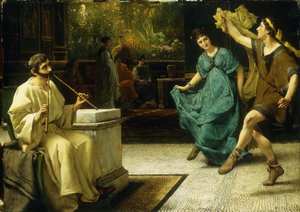 Une entrée de théâtre roman - Lawrence Alma Tadema