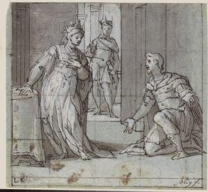 Haman suppliant Esther pour sa vie - Lazzaro Tavarone