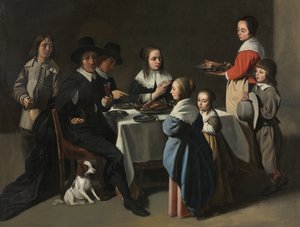 Un repas de famille, vers 1645-55