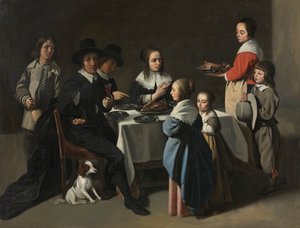 Un repas de famille, vers 1645-55 ou plus tard