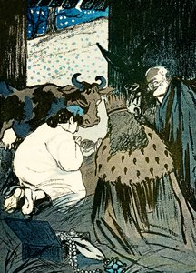 Émile Loubet et Marianne accueillent les rois mages dans la crèche - Leal de Camara