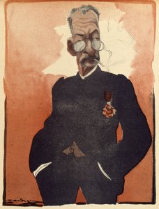 Général André, Ministre Français de la Guerre, caricature de 