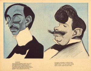 Maurice Barrès et Paul Adam, caricatures de 