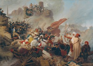 Assaut des Turcs sur la bastion Löwel