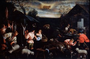 Avril de la série Les Saisons, fin XVIe ou début XVIIe siècle - Leandro Bassano