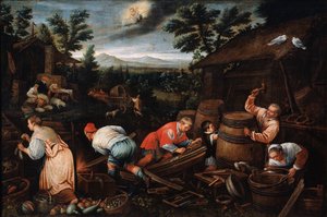 Août de la série Les Saisons, fin 16e ou début 17e siècle - Leandro Bassano