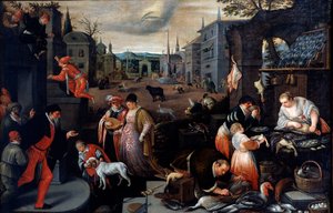 Février de la série Les Saisons, fin XVIe ou début XVIIe siècle - Leandro Bassano