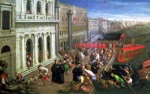 Riva degli Schiavoni, Venise (détail) - Leandro da Ponte Bassano