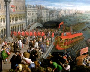 La Riva Degli Schiavoni à Venise (détail)
