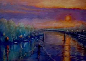 Coucher de soleil sur Eel Pie