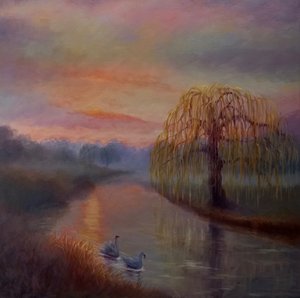 Aube brumeuse, Bushy Park, 2024