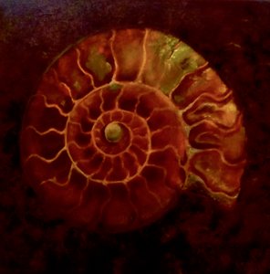 Ammonite rouge/or, 2020