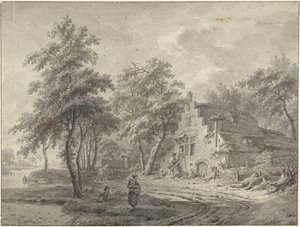 Ferme sur un chemin de campagne - Leendert Overbeek