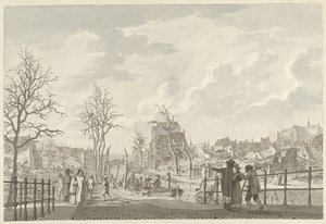 Ruines sur le Rapenburg à Leyde, après l