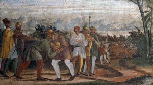 Scène de la vie du fils prodigue, par le Cercle de Lelio Orsi, Rocca di Novellara, Émilie-Romagne, Italie - Lelio Orsi da Novellara