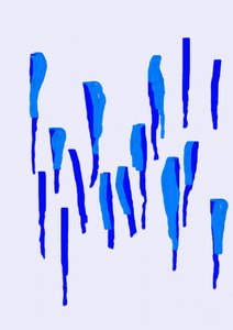 Formes bleues fluides