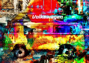 Un bus urbain haut en couleur