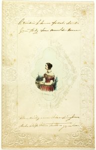 Sans titre Valentine (Femme en robe rose) - Lemercier et Compagnie