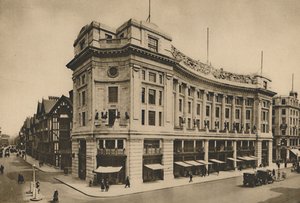 East India House, façade individualisée de Liberty sur la nouvelle Regent Street, vers 1935